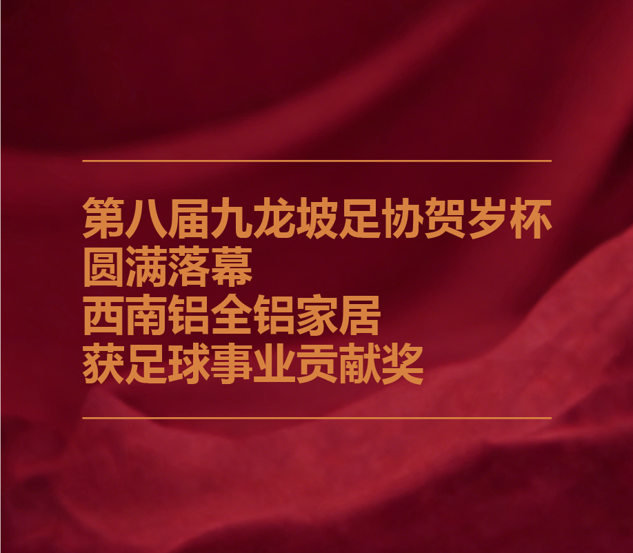 绿茵逐梦贺新岁 同心赋能启新程——第八届九龙坡足协贺岁杯圆满落幕 西南铝全铝家居获足球事业贡献奖 